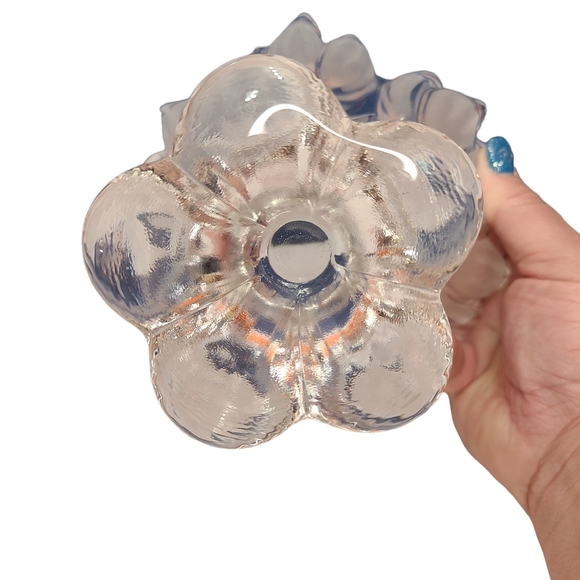 Vintage Mikasa Frosted Glass Crystal Satin Tulip Footed Bowl Dish Rare - Picture 9 of 16